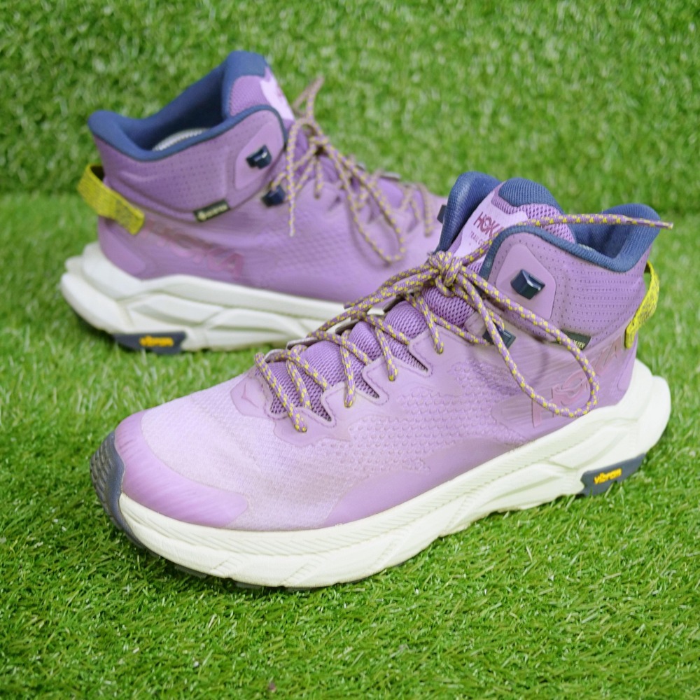 Hoka Trail Code GTX Hiking Boots Purple Gore-Tex Vibram - Womens Size 10B
